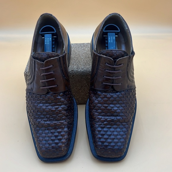 Mezlan Montale  Handmade Leather Derby Woven Mens 8M - Picture 4 of 10